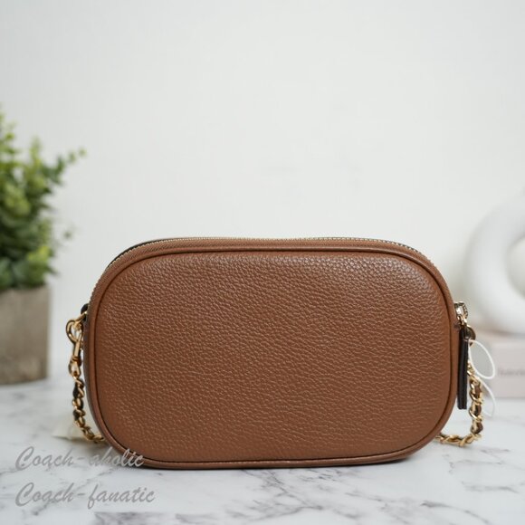 NWT Tory Burch Britten Camera Bag Leather Crossbody in Moose 157733 - Picture 7 of 11